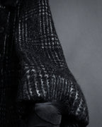 “MAX&Co.” Double-breasted houndstooth tweed coat