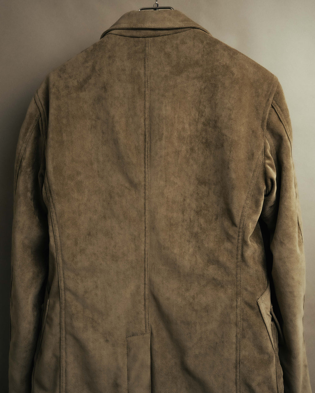 “GIORGIO ARMANI” 90’s-00’s Suede-effect multi-pocket tailored field jacket