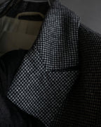 "Whim Gazette" Houndstooth pattern shaped tailored jacket