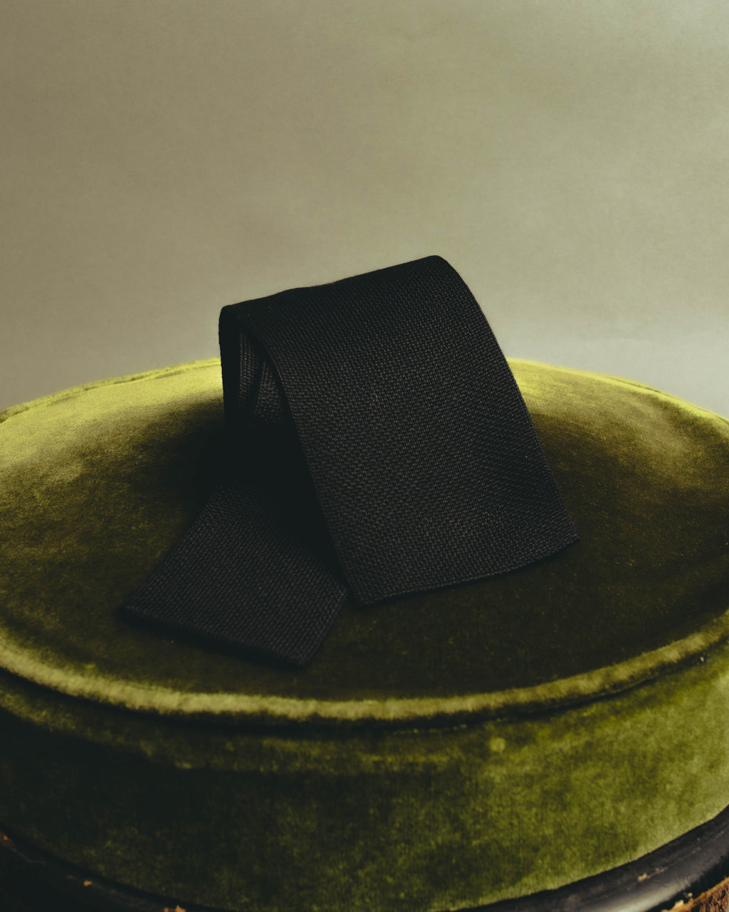 "Hermès" Black silk knit tie