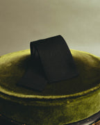 "Hermès" Black silk knit tie
