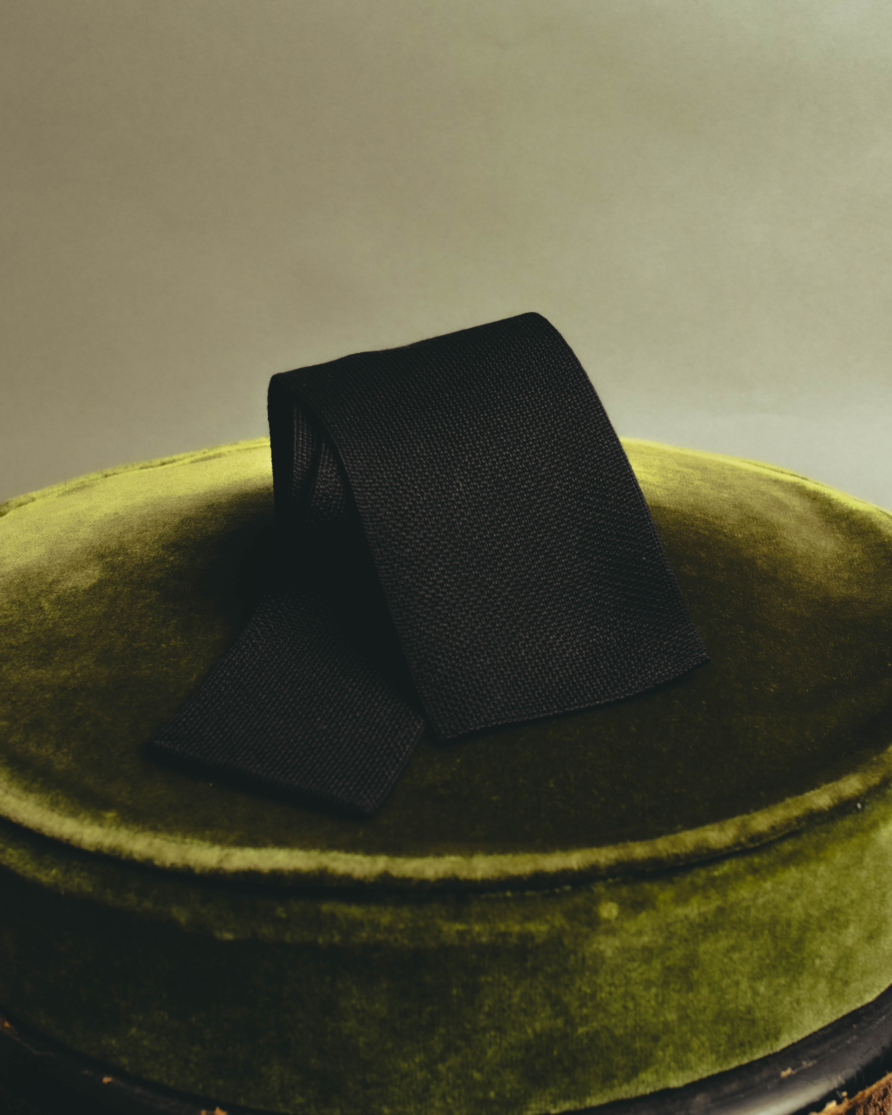 "Hermès" Black silk knit tie