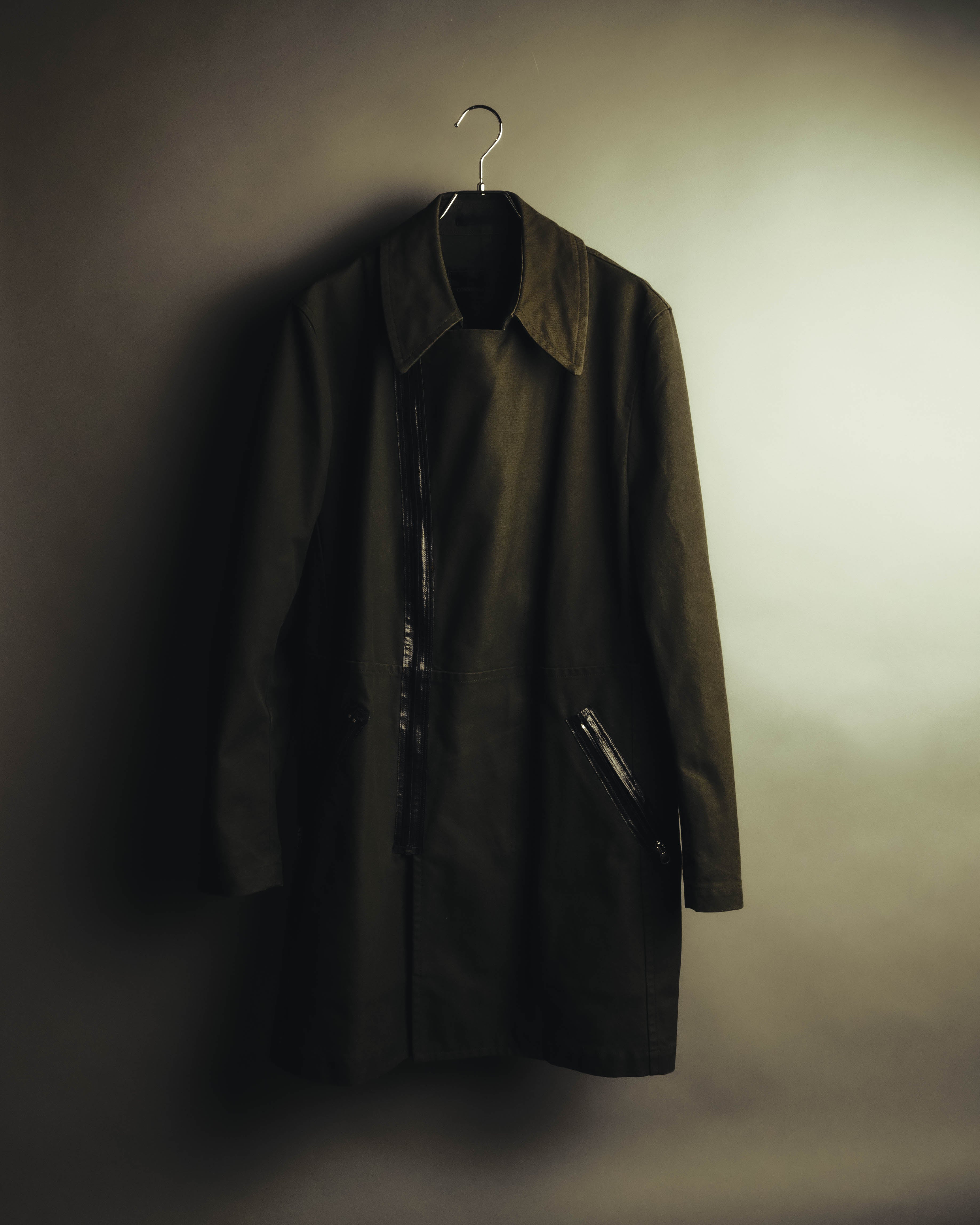 -SPECIAL- "COMME des GARÇONS HOMME" 03AW Asymmetric zip long coat