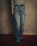 -SPECIAL- “SAINT LAURENT” 2023’s Long extreme baggy faded denim jeans