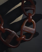 "Christian Dior" Sculptural tortoiseshell resin chain necklace