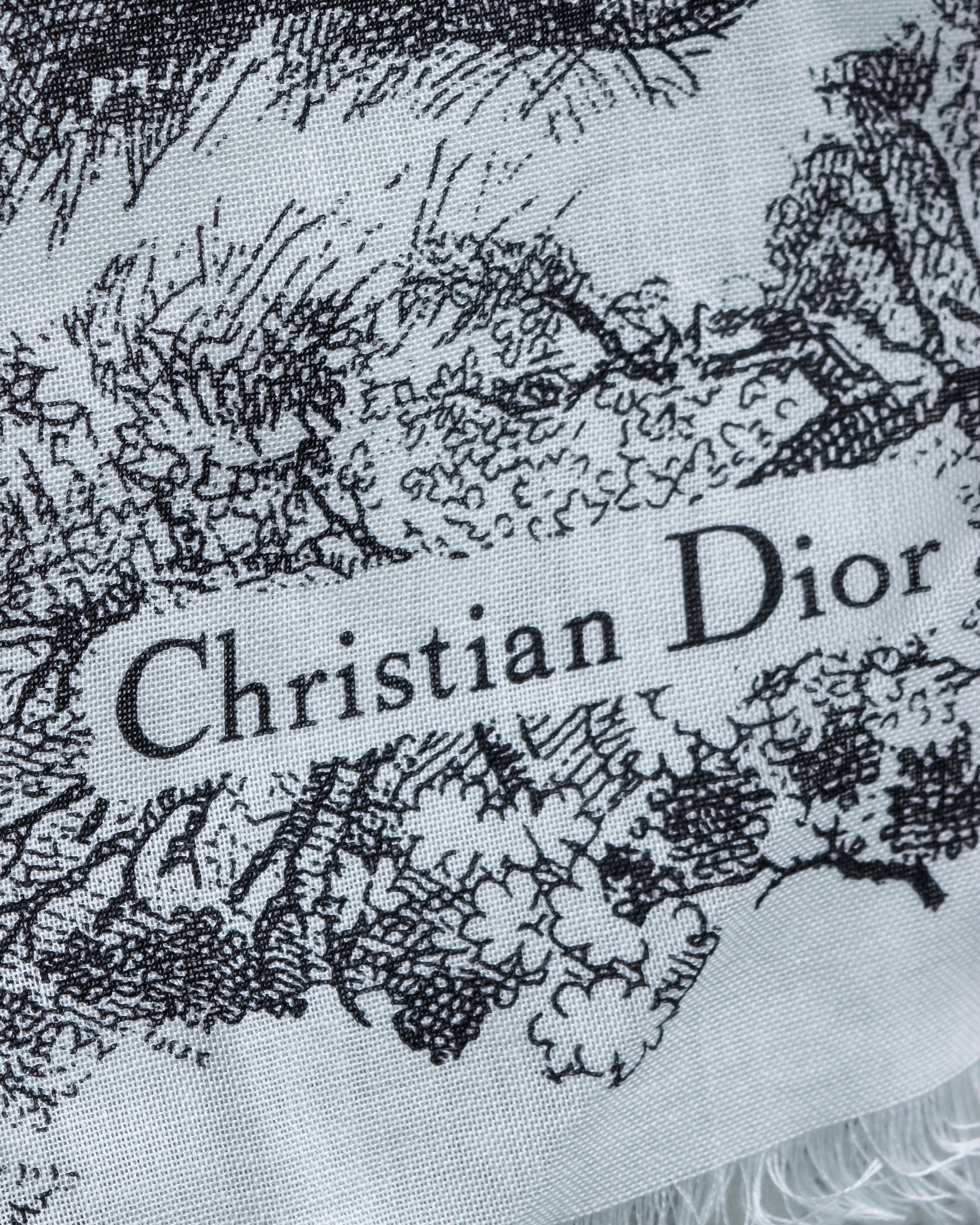 "DIOR" Toile de Jouy Sauvage Scarf