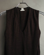-SPECIAL- “HERMES” 00’s Cashmere cardigan and sleeveless knit twin set