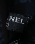 "CHANEL" Coco Mark scattered sheer large scarf