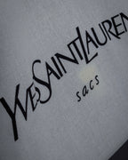 "YVES SAINT LAURENT" Diamond trim design 2way leather handle bag