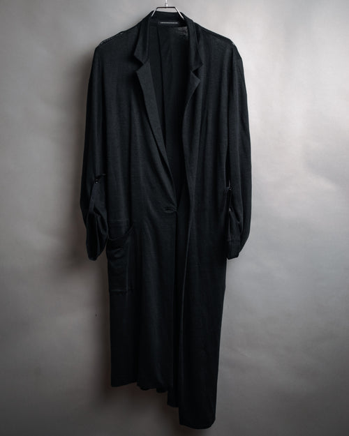 -SPECIAL- “Y’s” 23SS Sheer linen draped long coat