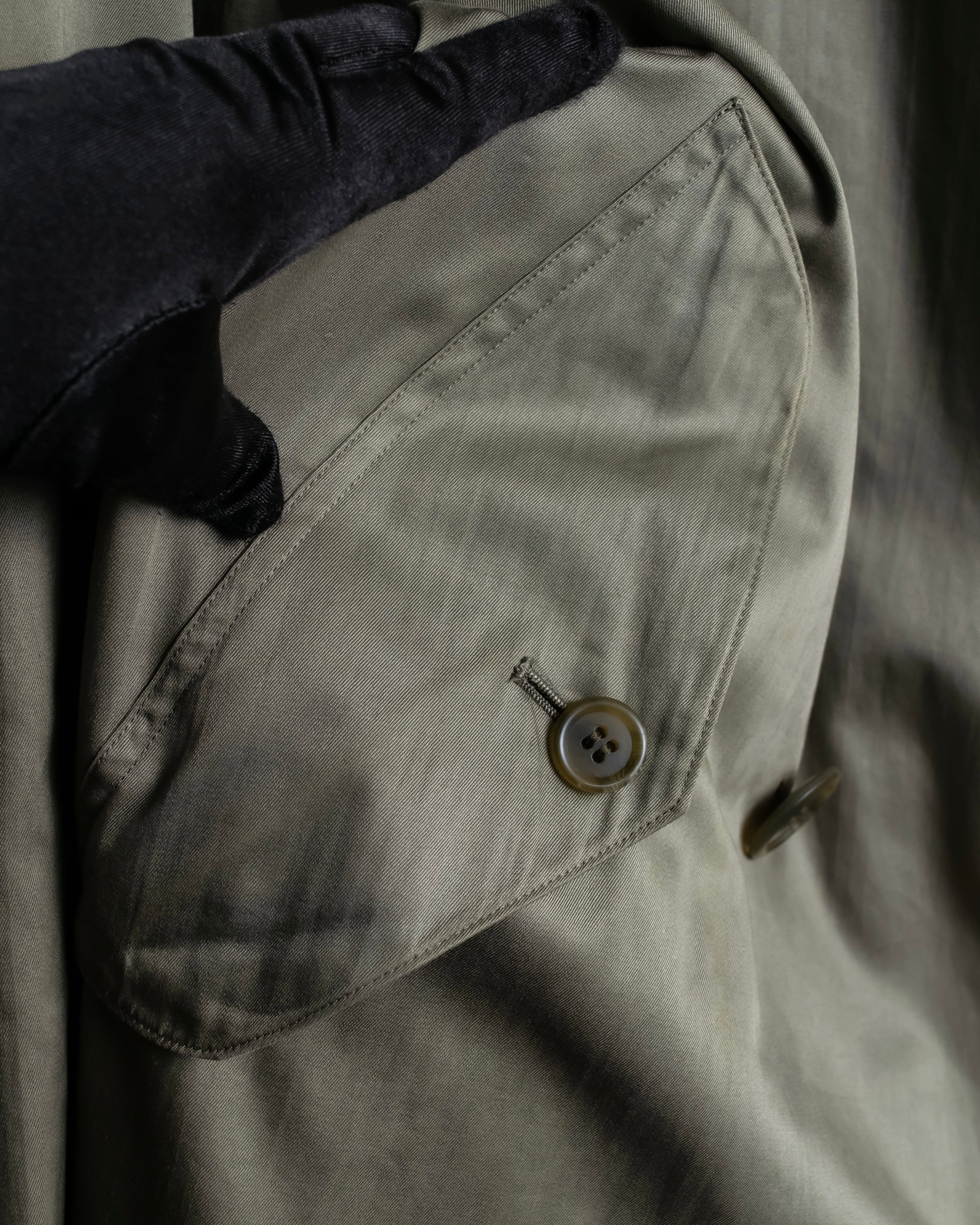 "Burberrys" Dark khaki belted trench coat