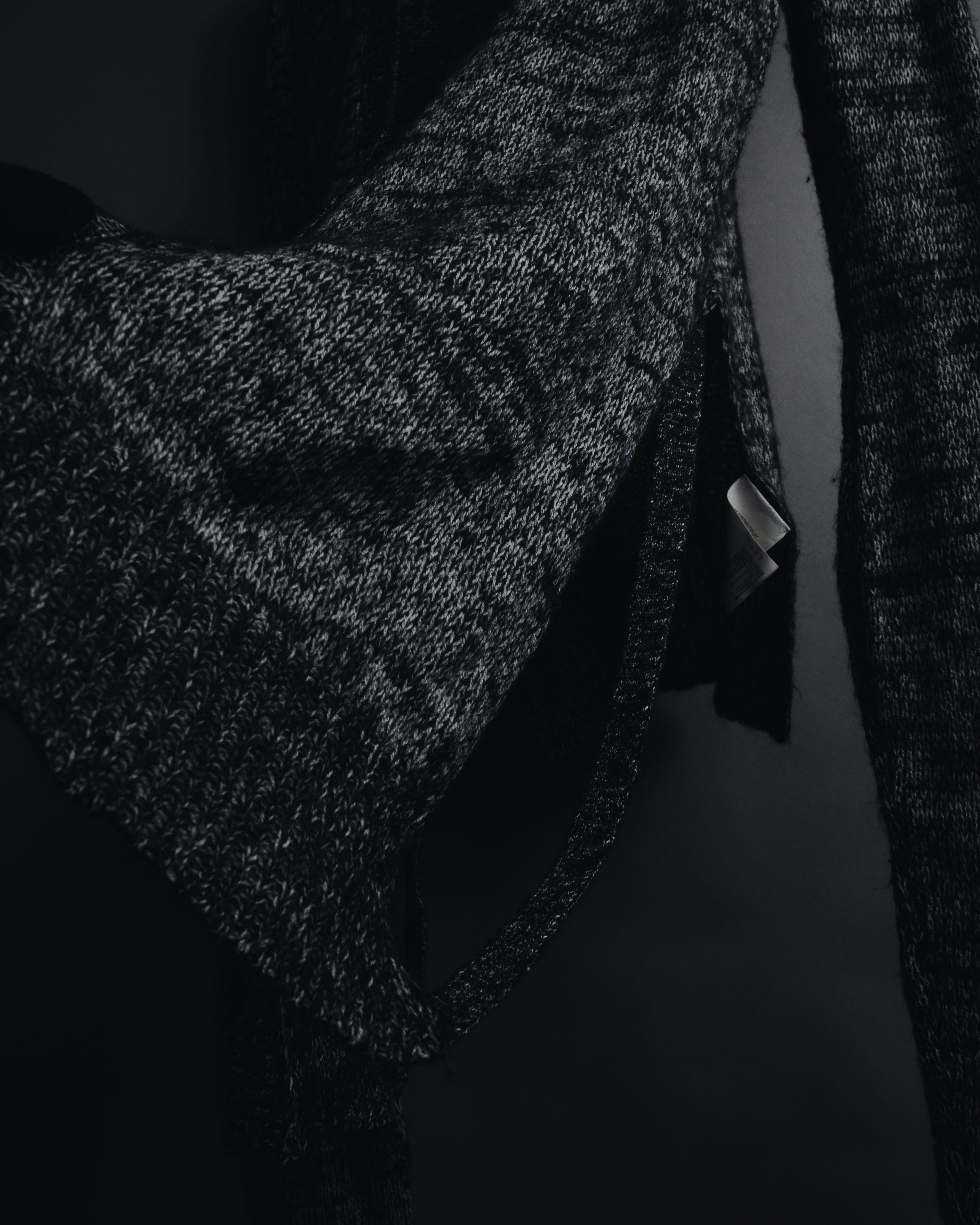 "Maison Martin Margiela" 2011AW deconstructed melange mohair wool cardigan