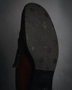 "PRADA" 90’s-00’s Hexagon knight rubber sole polished penny loafer