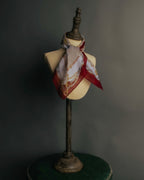 "CELINE" 90's-00's Vintage equestrian harness motif cotton handkerchief scarf