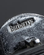 "BURBERRYS" Equestrian Knight engraved silver cufflinks
