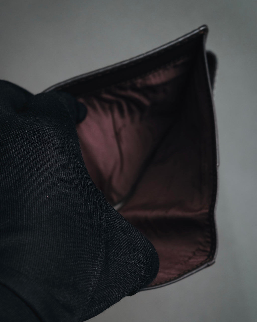 "LOEWE" Anagram-embossed suede bi-fold wallet