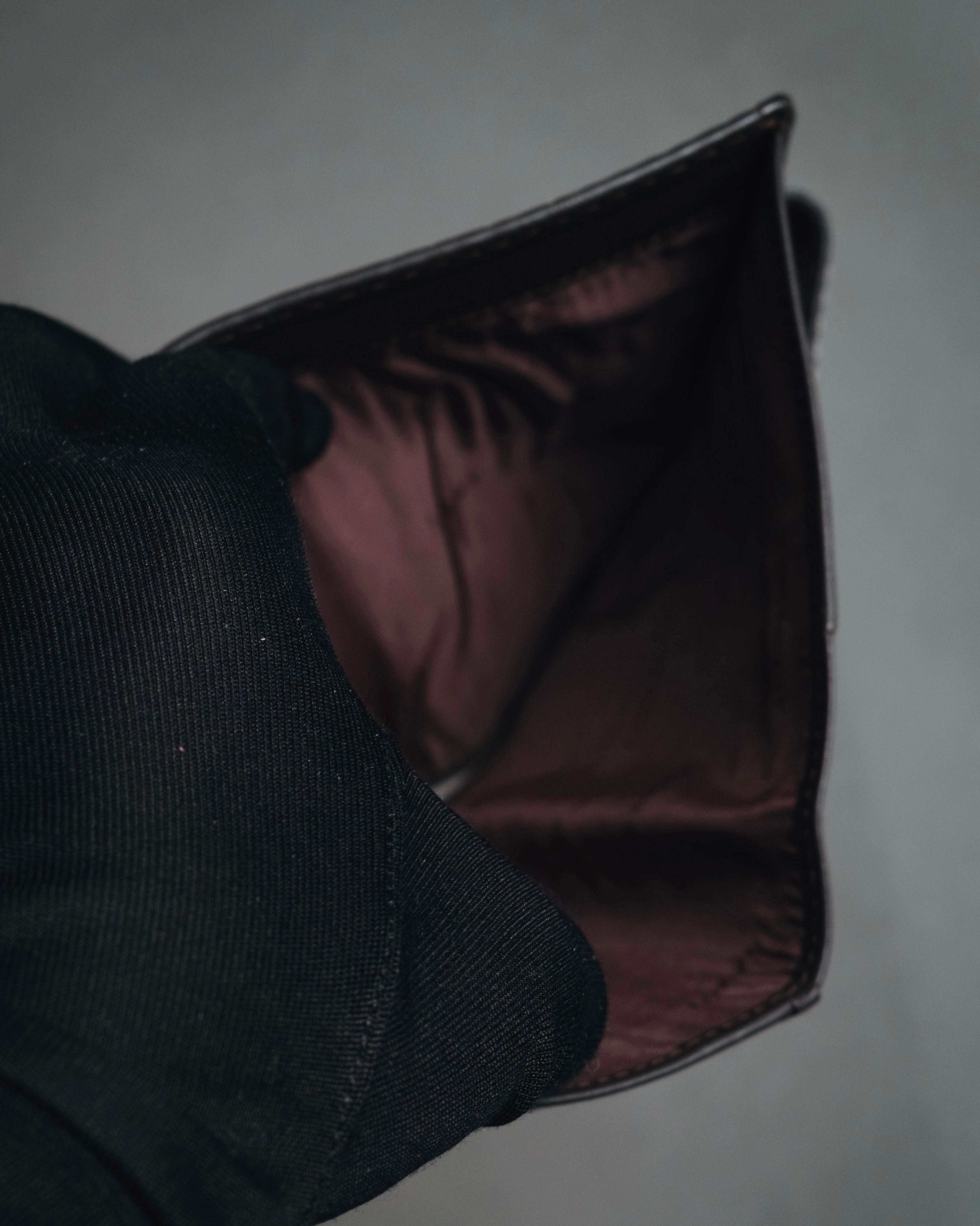 "LOEWE" Anagram-embossed suede bi-fold wallet