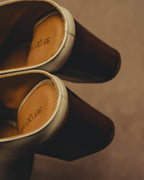 “Sergio Rossi” White open-toe heeled mules