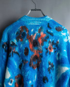 "PRADA" Abstract all over print mohair blend knit