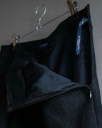 "BURBERRY" Tone-on-tone check pattern flared skirt