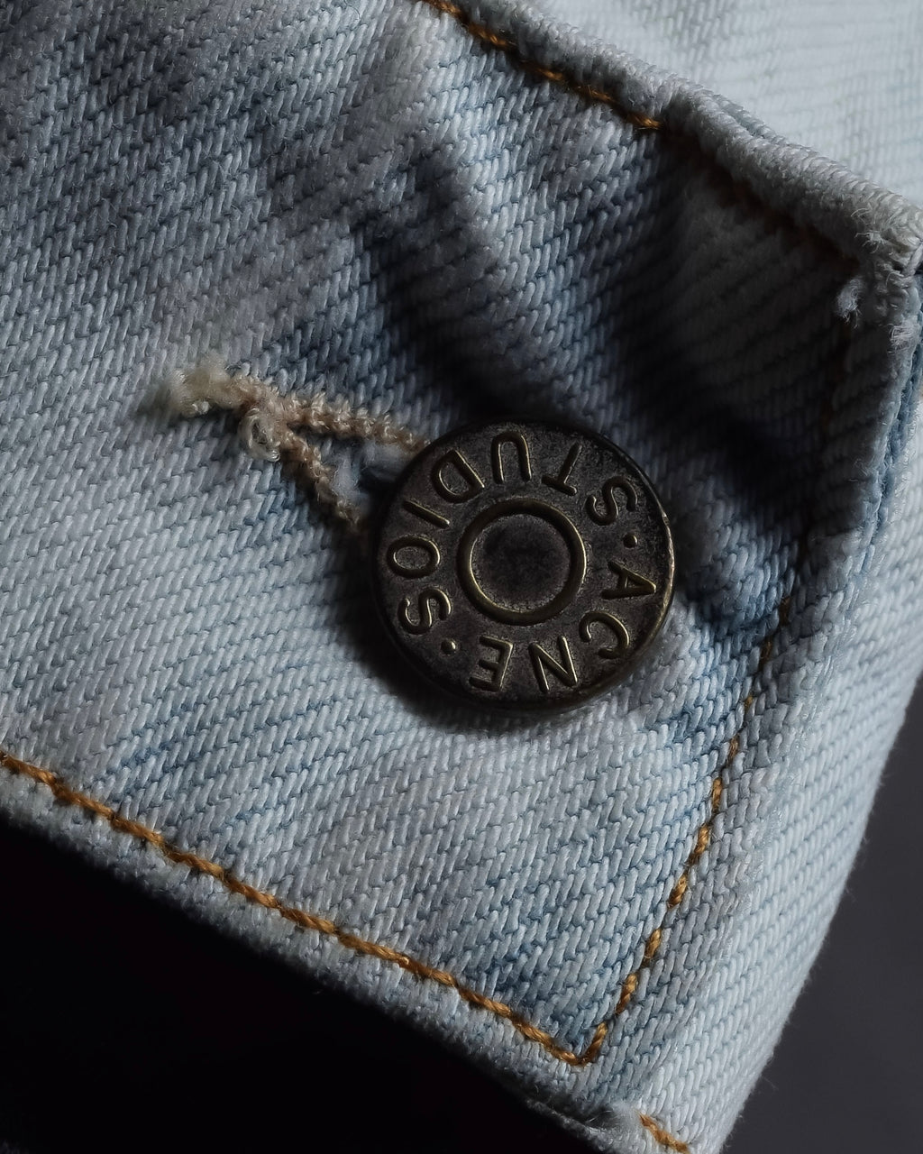 "Acne Studios" Washed light blue short denim jacket