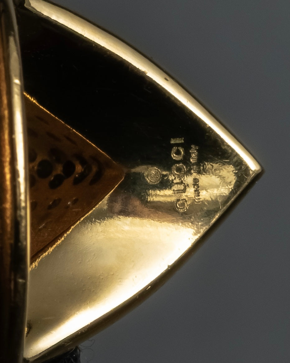 "GUCCI" Interlocking G rhinestone design dome-shaped ring