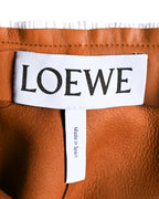 LOEWE by Jonathan Anderson/ Lamb Leather Rope Trim Mini Skirt