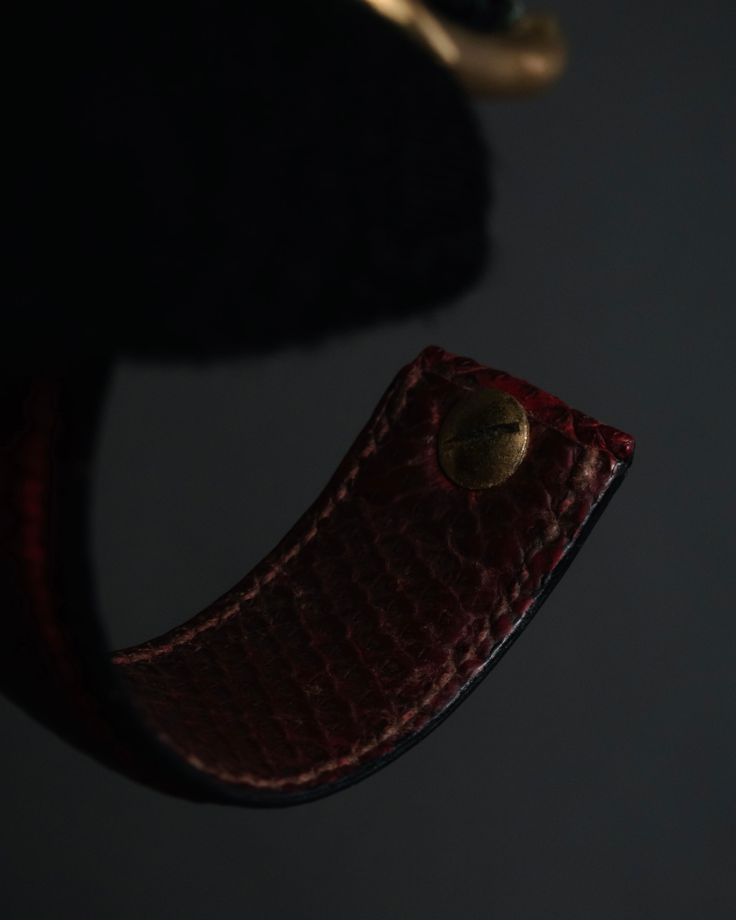 “GUCCI” 90’s-00’s Horsebit lizard leather bangle