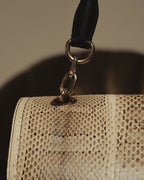 “Max Mara” Late 90’s-early 00’s exotic leather flap chain bag