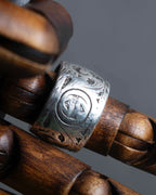 "GUCCI" Double tiger head motif silver ring