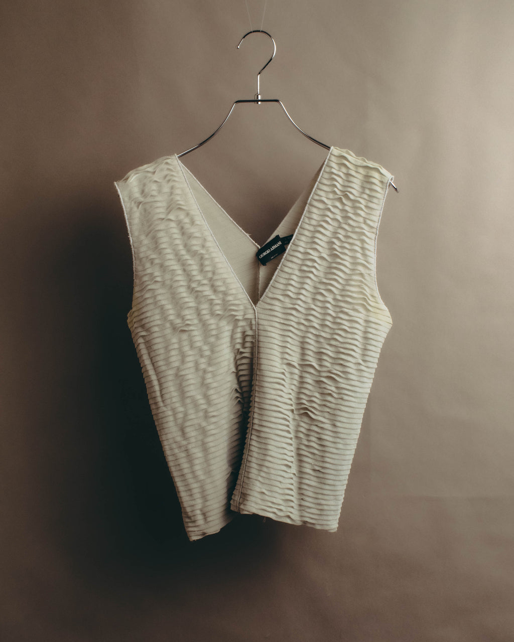 “GIORGIO ARMANI” 2000’s Textured wave knit vest