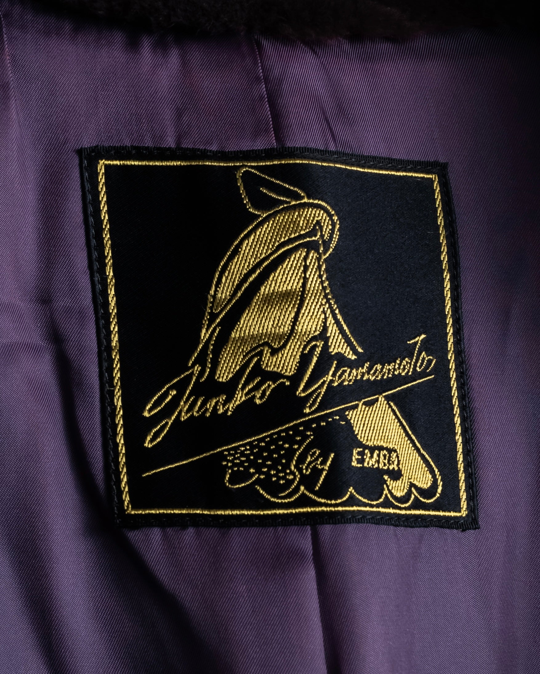 "Junko Yamamoto" Fur-trimmed design long cashmere blend coat