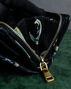 "MIU MIU" Crescent moon print compact wallet