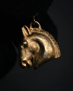 “HERMÈS” 90’s Sculptural cheval motif pendant charm