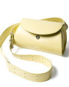 JIL SANDER/ “Cannolo” Mini Flap Shoulder Bag Lemon Yellow