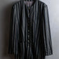 "Vintage multi stripe collarless jacket"