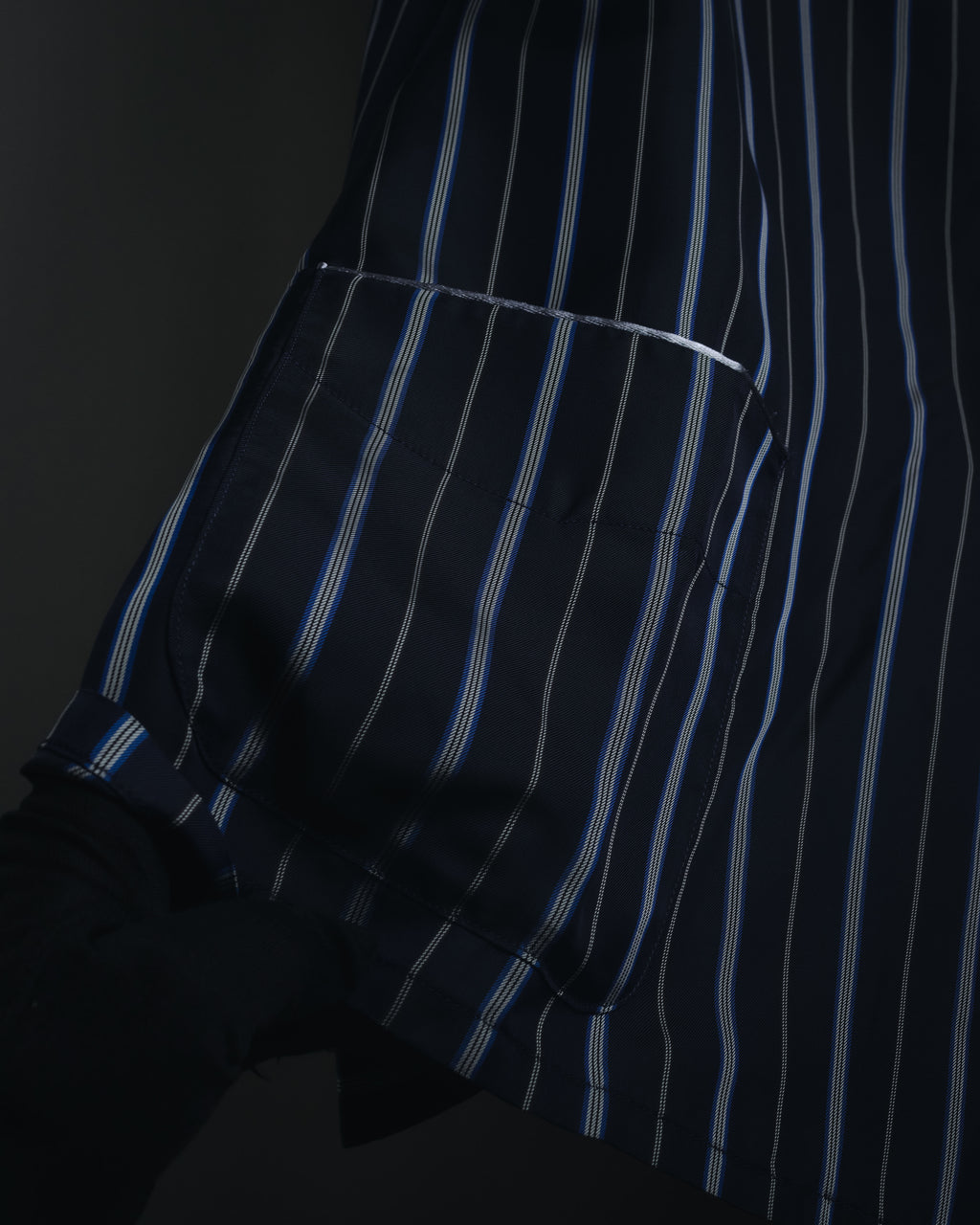"Maison Margiela" 2021AW piped striped lounge shirt