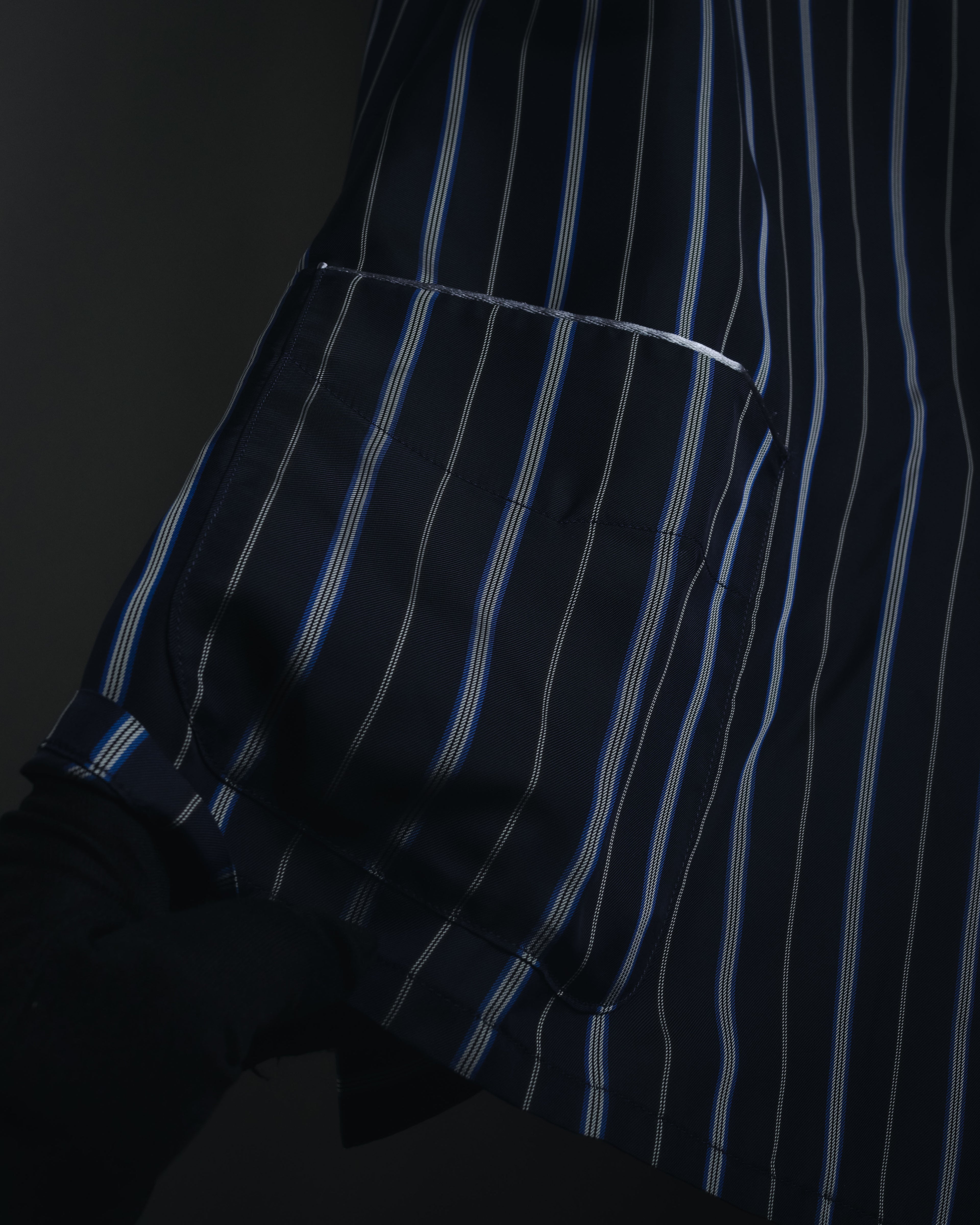 "Maison Margiela" 2021AW piped striped lounge shirt