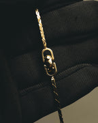 "Christian Dior" 80's-90's Gold tone rhinestone cd lariat necklace