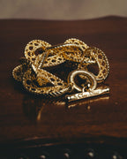 -SPECIAL- “Christian Dior” 70’s-90’s Sculptural openwork gold tone chain bracelet