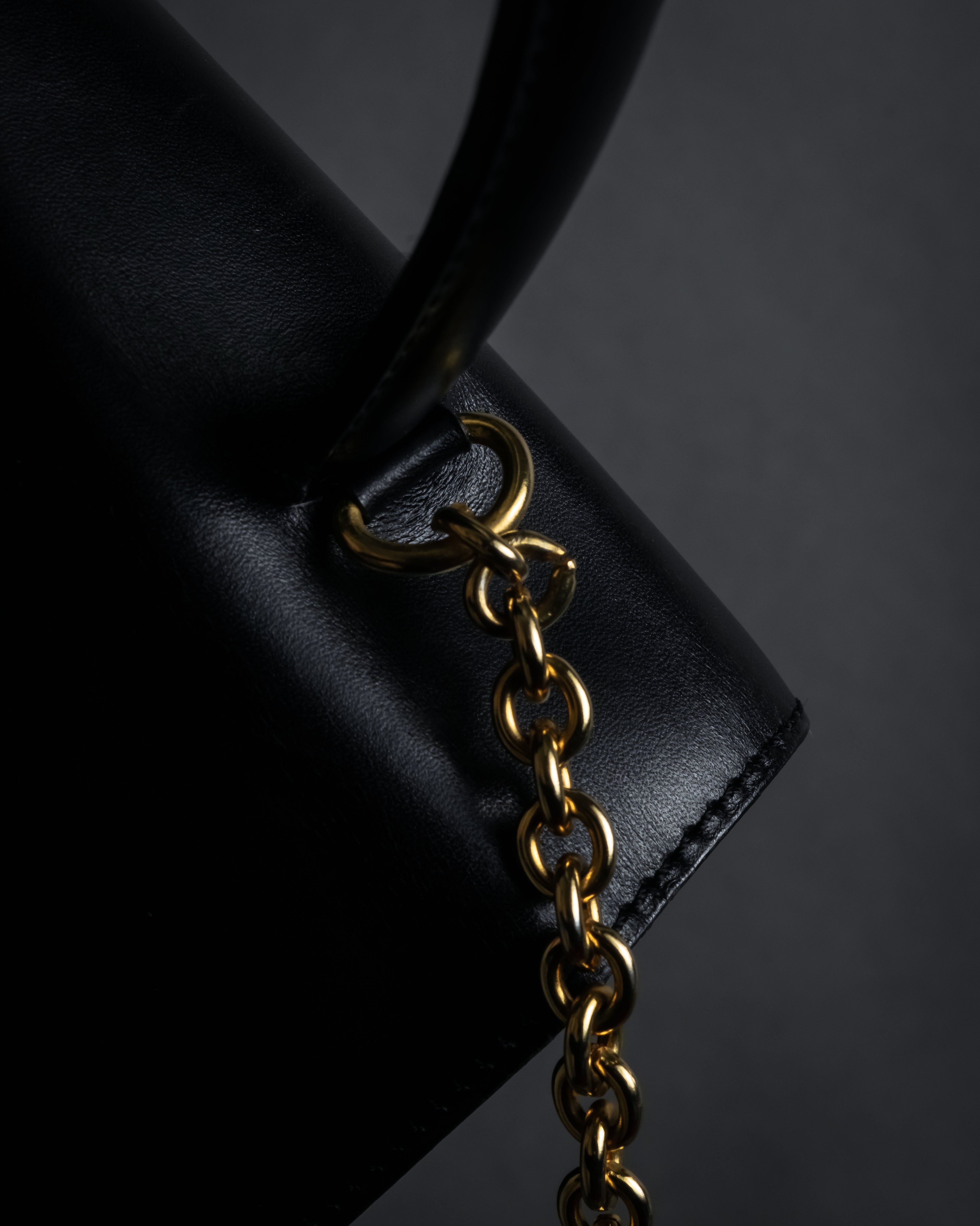 “CELINE” Early 80’s equestrian hardware top-handle bag