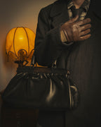 -SPECIAL- “GUCCI“ 90’s-00’s Structured frame gathered leather handbag