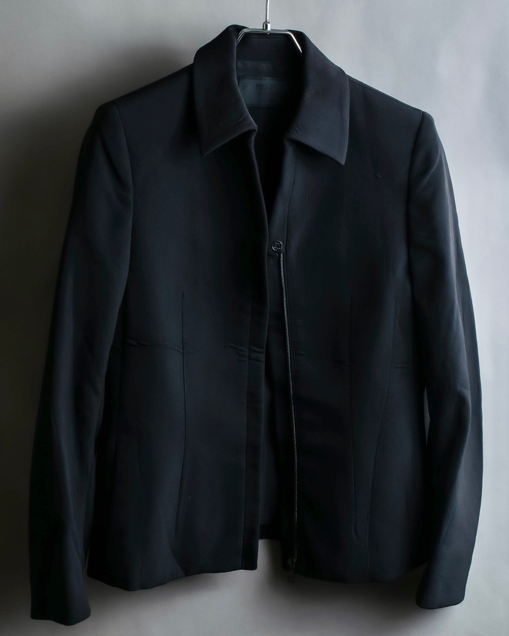 "PRADA" Waist shaped zipper jacket