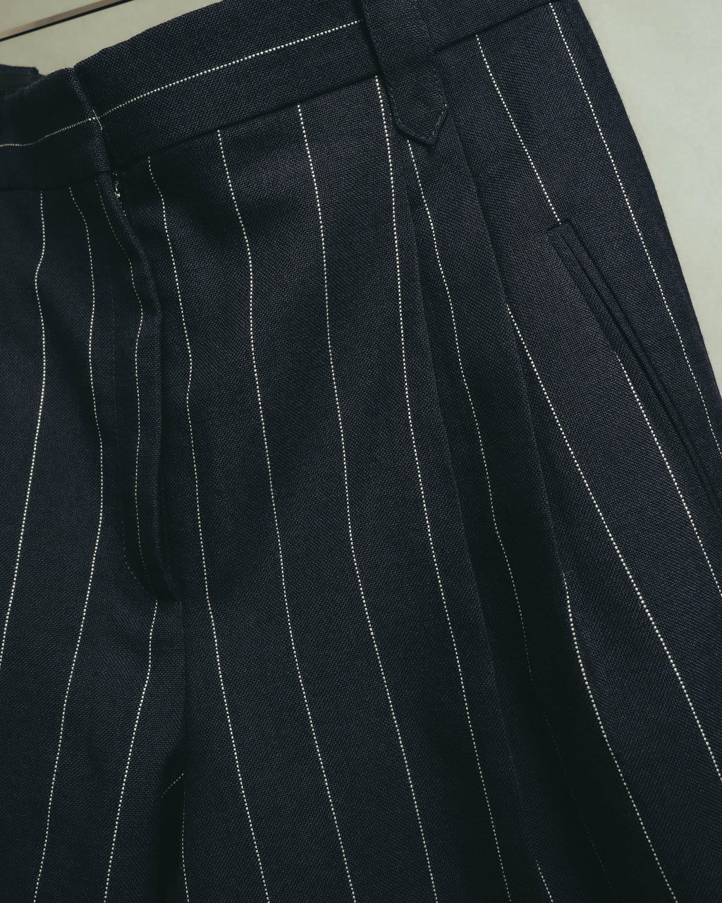 -SPECIAL- "LOEWE" 10's Pinstriped silk-lined wide trousers