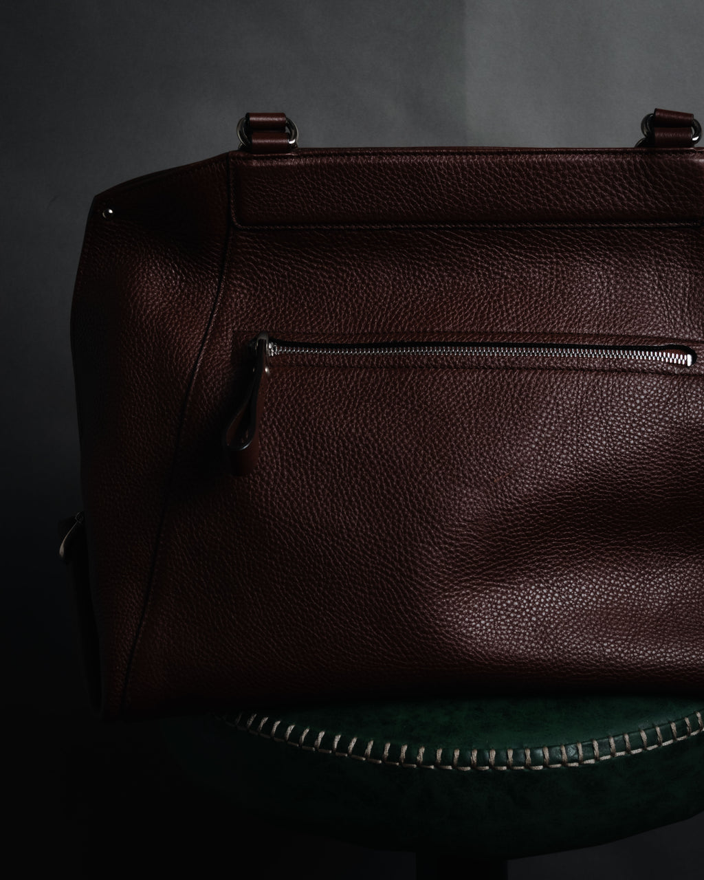 "Salvatore Ferragamo" 90’s-00’s Gancini hardware pebbled leather tote bag