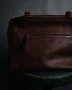 "Salvatore Ferragamo" 90’s-00’s Gancini hardware pebbled leather tote bag