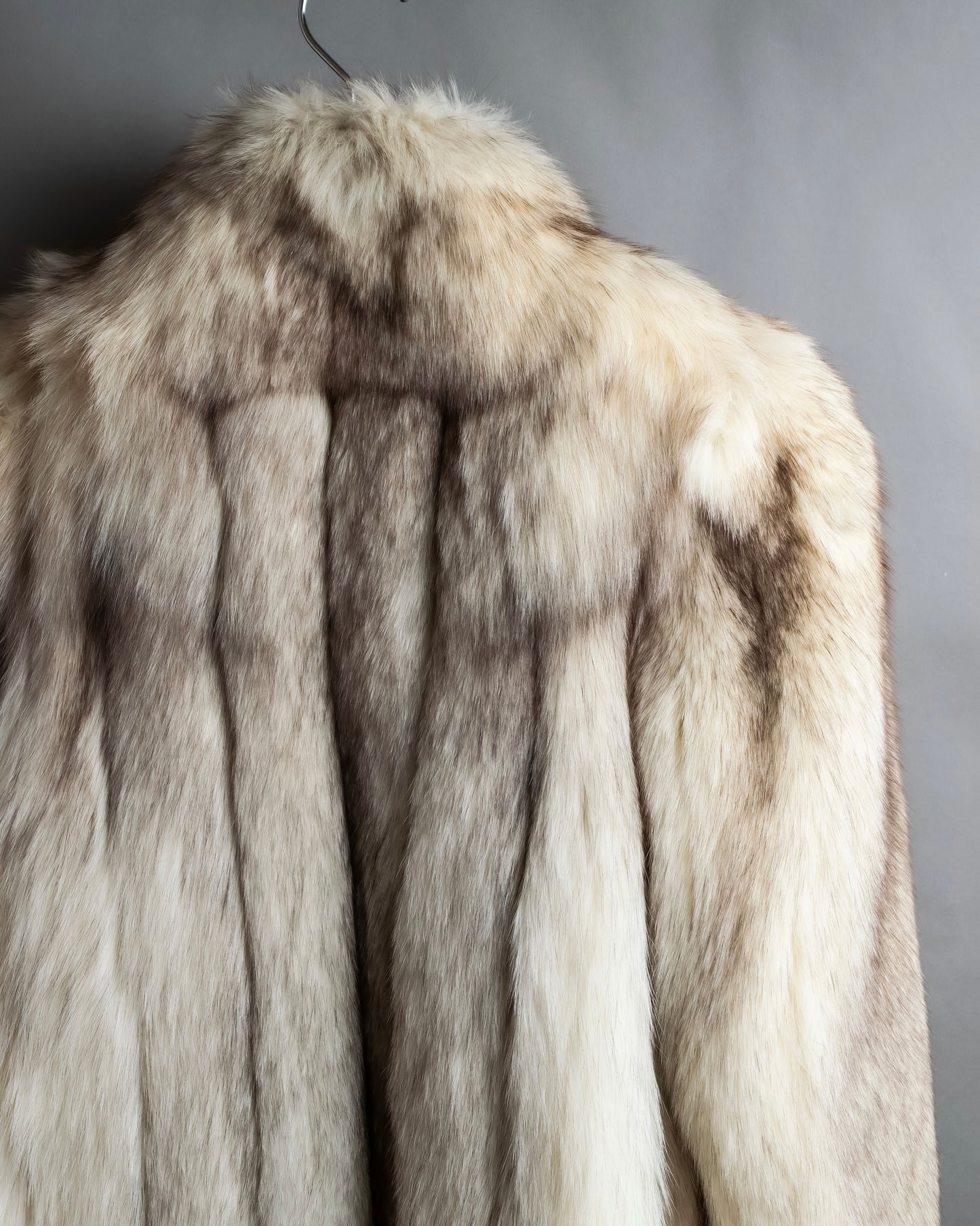 "WINDSOR" Fox fur 5 hooks gradient color jacket