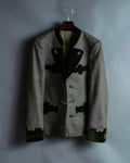 Vintage velor switching Tyrolean tailored jacket