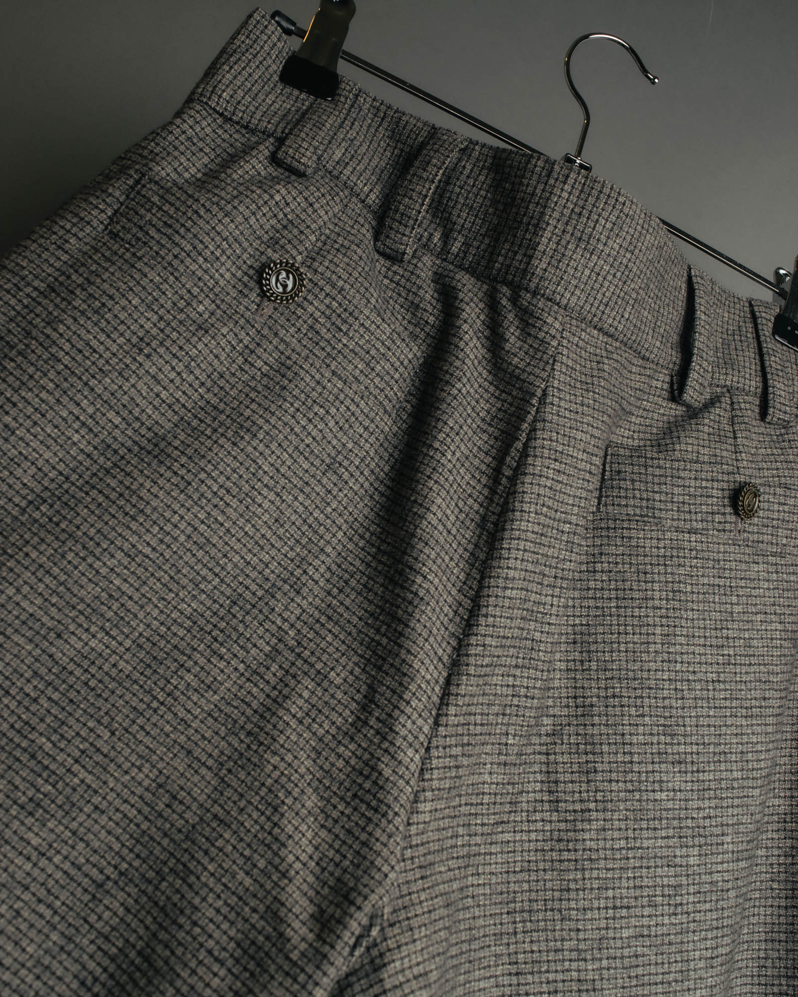 -SPECIAL- “CHANEL” 05AWmicro houndstooth tweed wide trousers