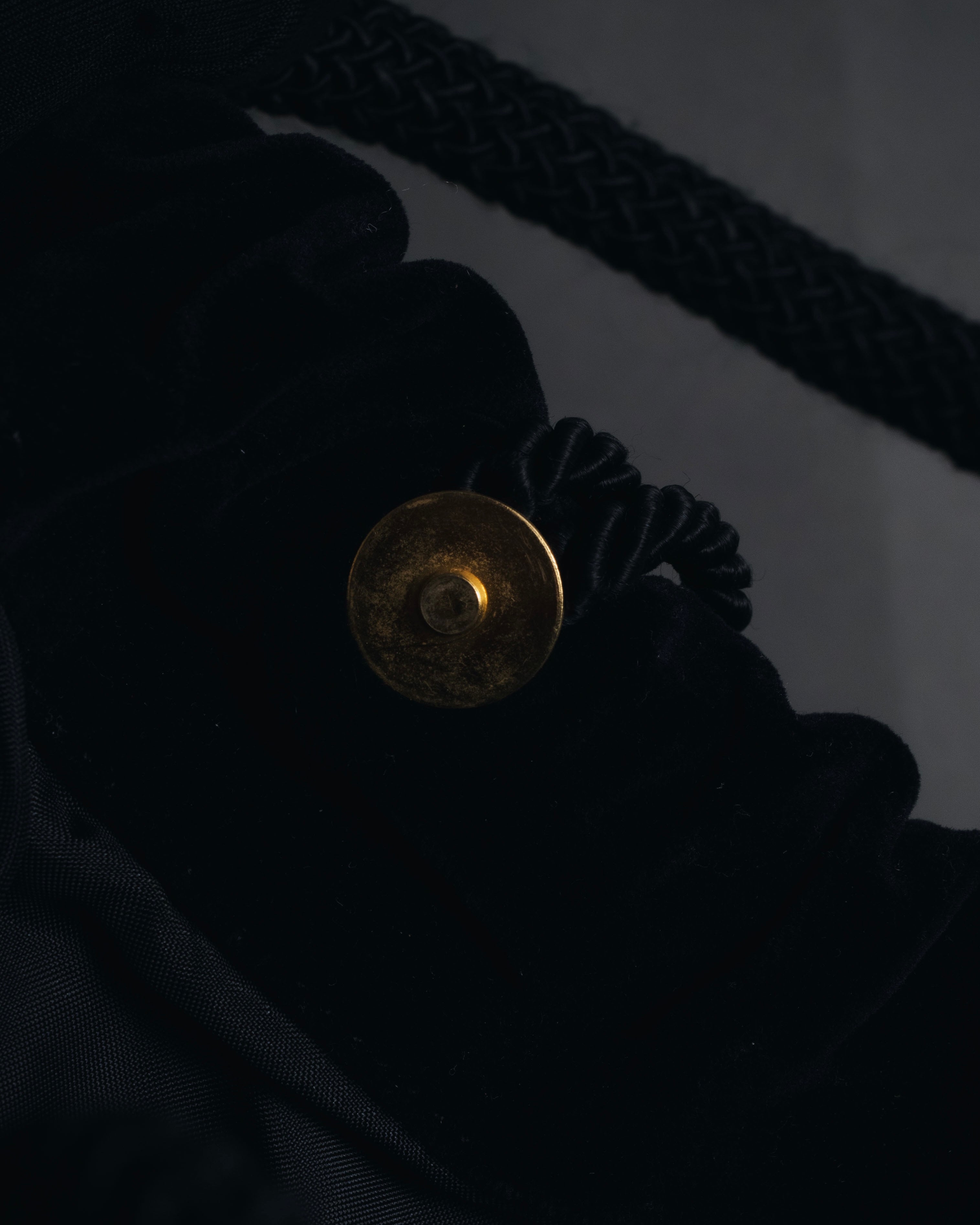 "LOEWE" Late 80s-Early 90s velvet knot tassel handbag